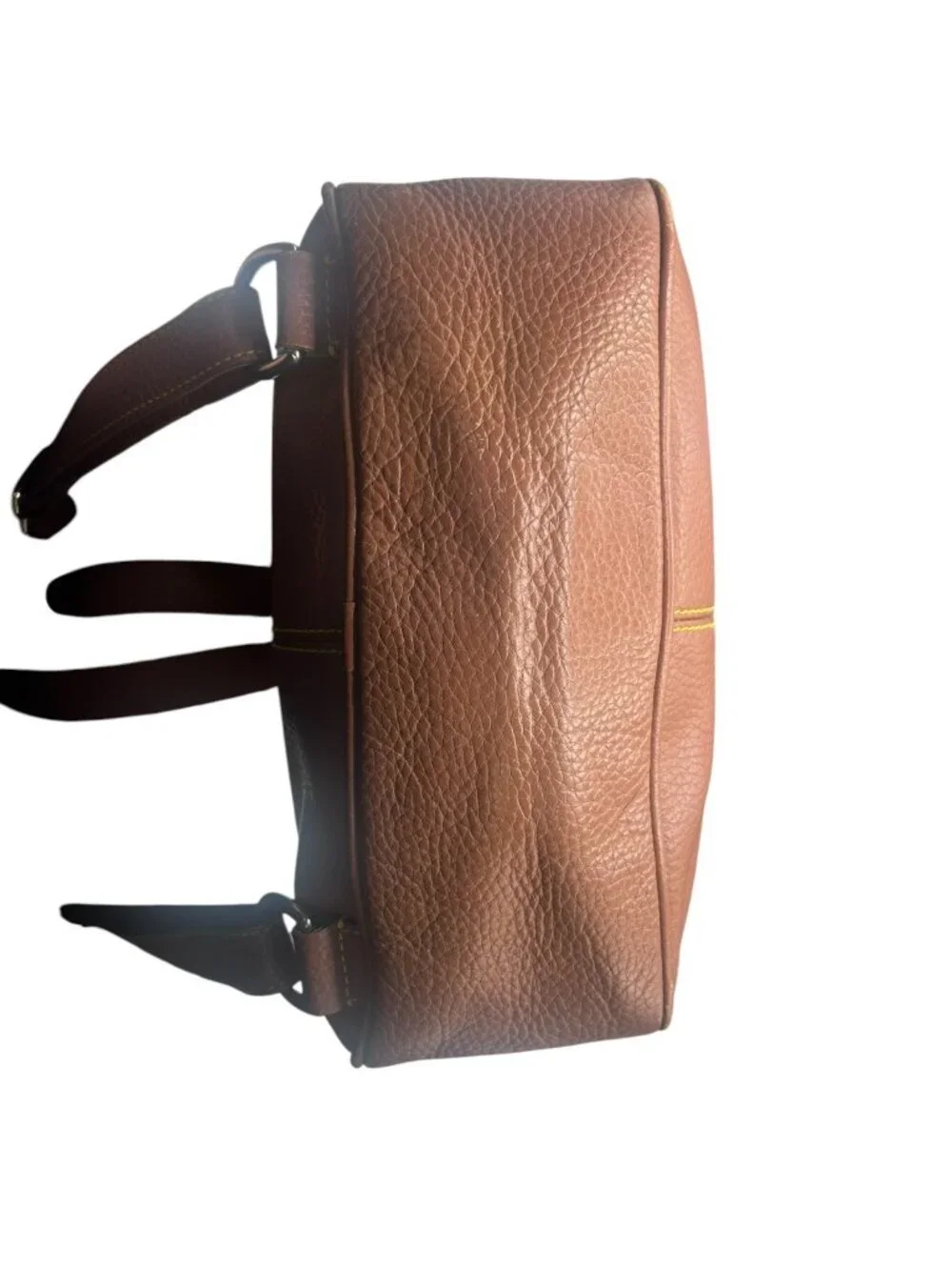 Dooney & Bourke Tan Pebble Leather Backpack Project Bag AS IS